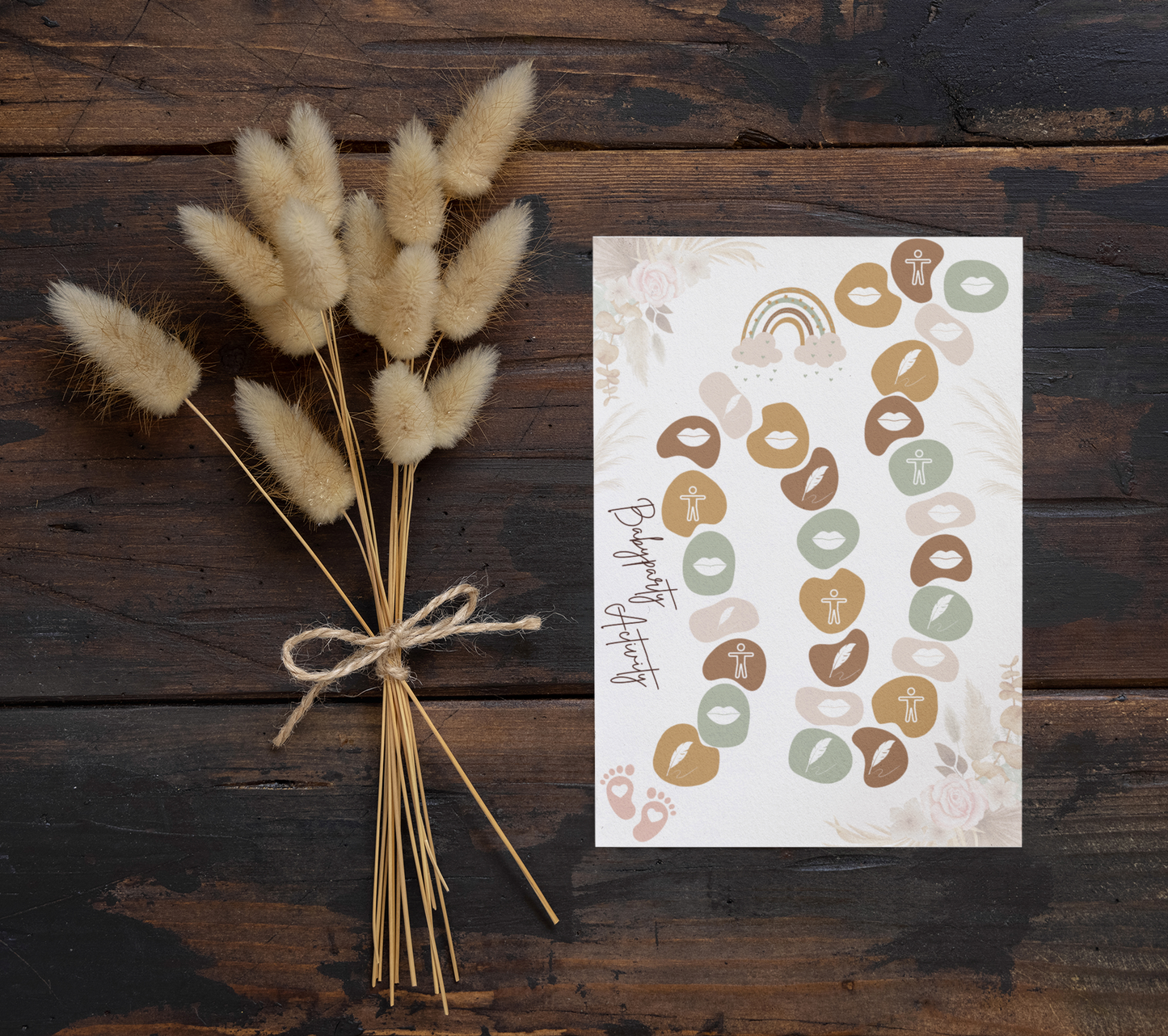 Babyparty Spiel – Zeichnen, Erklären & Pantomime Spiel zum Ausdrucken