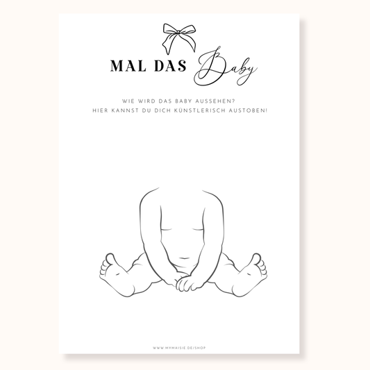 Babyparty Spiel – Mal das Baby