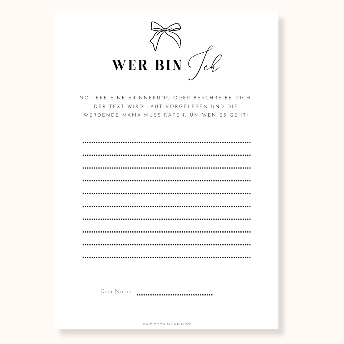 Babyparty Spiel – Wer bin ich? Lustiges Kennenlernspiel