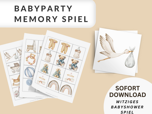 Babyparty Spiele - Memory