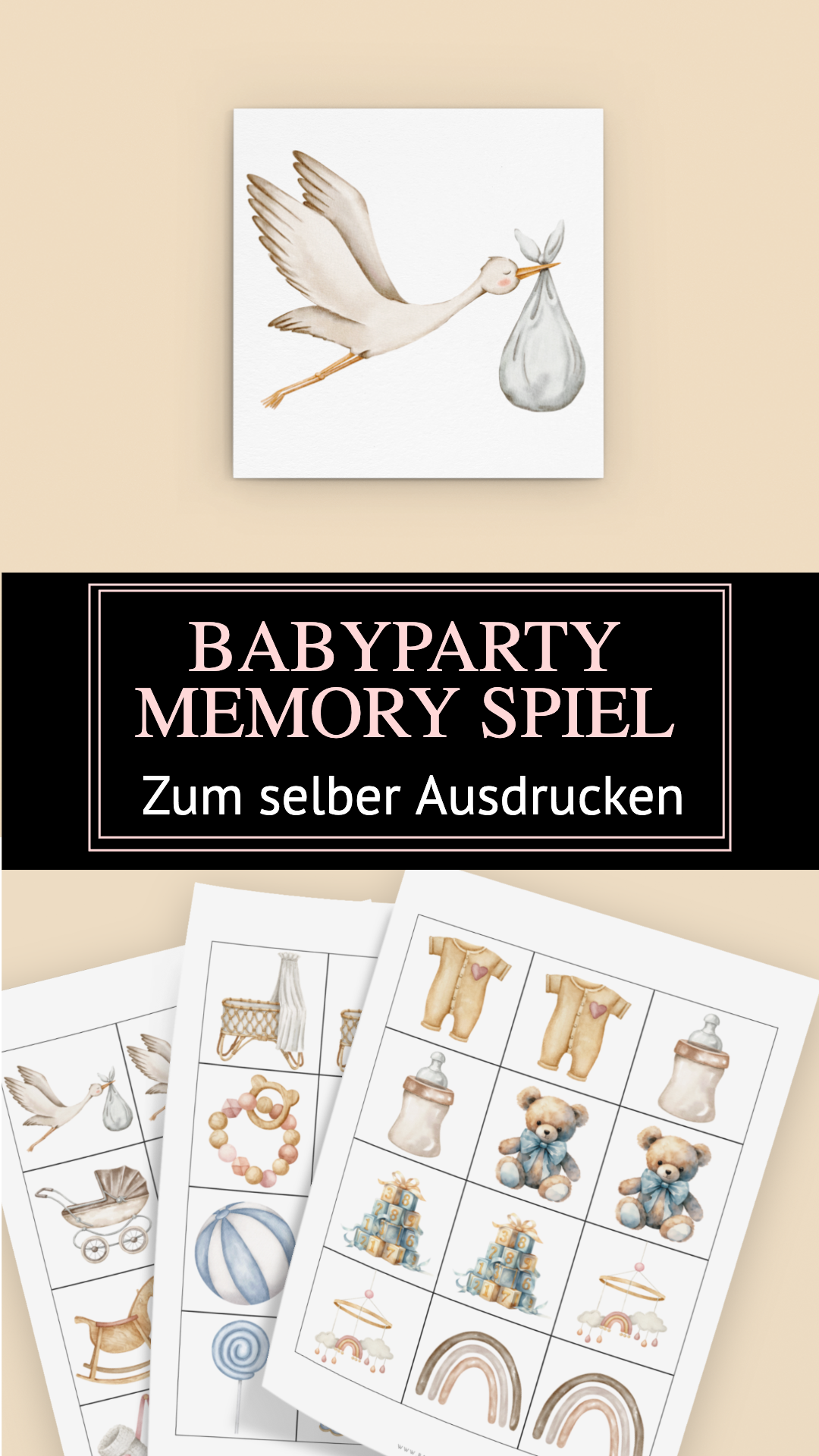 Babyparty Spiele - Memory