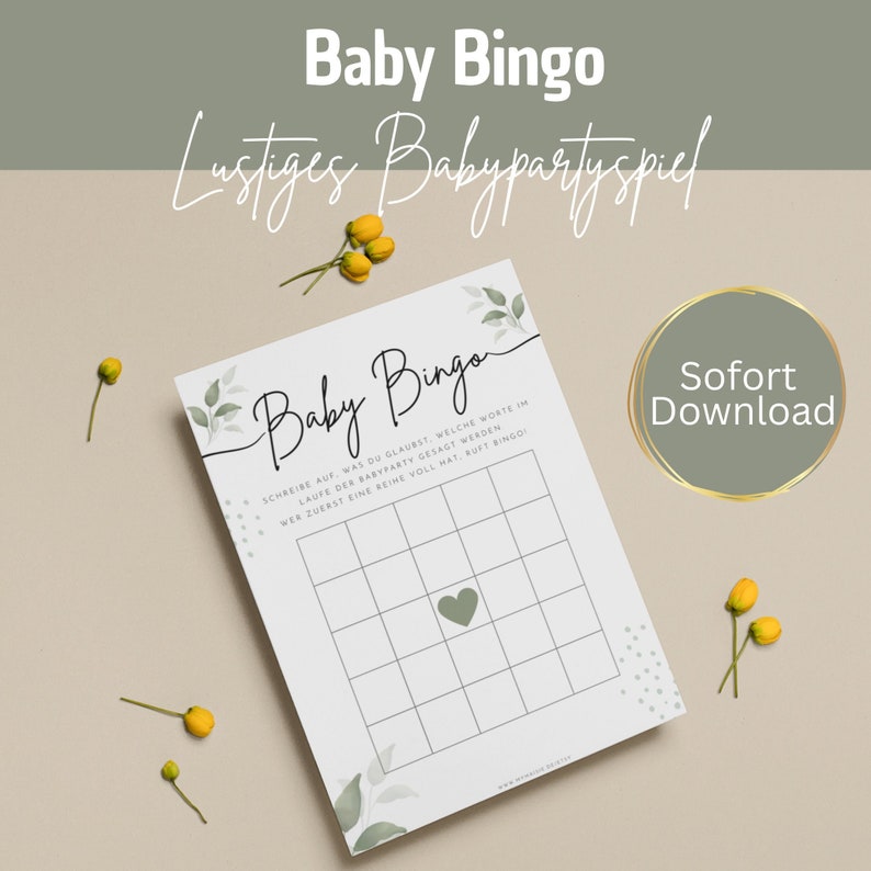 Babyparty Spiele - Bingo